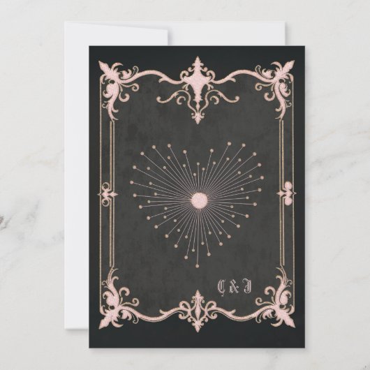  stijl lijst met ingewikkelde florale design kaart (Achterkant)