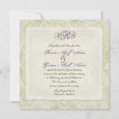 stijl Lila hortensia - bruiloft uitnodiging (Achterkant)