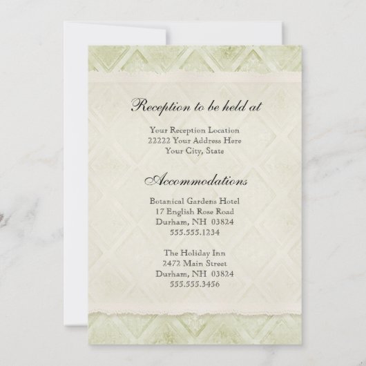 stijl Lila hortensia - bruiloft uitnodiging (Achterkant)