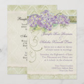 stijl Lila hortensia - bruiloft uitnodiging (Voorkant / Achterkant)