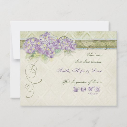  Stijl Lila Hydrangea - RSVP-reactiekaart RSVP Kaartje (Voorkant)