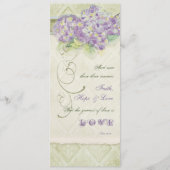 Stijl Lila Hydrangea - Wedding Programma Programmakaart (Voorkant)