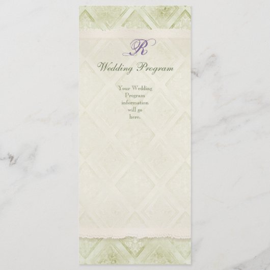 Stijl Lila Hydrangea - Wedding Programma Programmakaart (Achterkant)