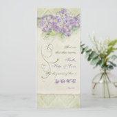 Stijl Lila Hydrangea - Wedding Programma Programmakaart (Staand voorkant)