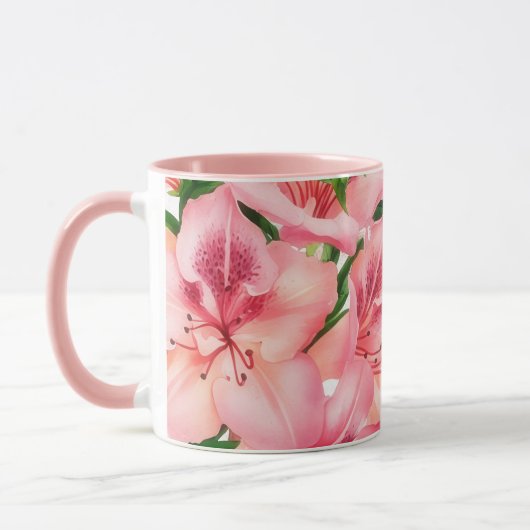  stijl Lily Flowers Roze Mok Cup (Links)