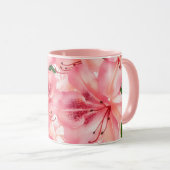  stijl Lily Flowers Roze Mok Cup (Voorkant rechts)