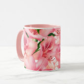  stijl Lily Flowers Roze Mok Cup (Voorkant links)