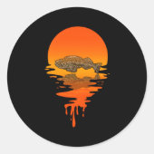 Stijl Lingcod Ronde Sticker (Voorkant)