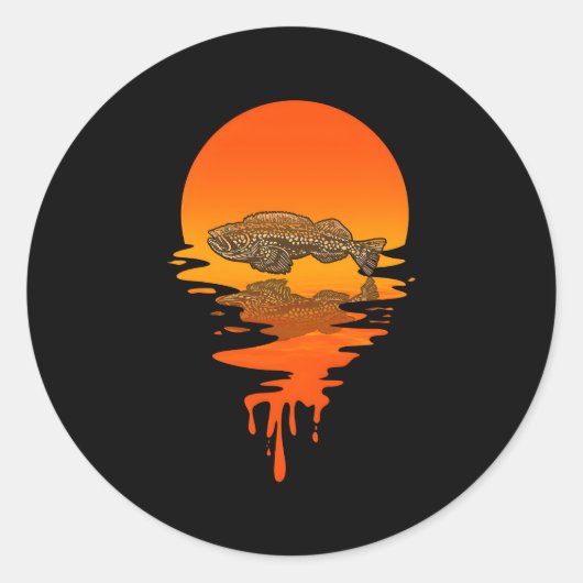 Stijl Lingcod Ronde Sticker (Voorkant)