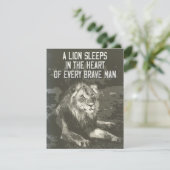 stijl LION inspirerend spreekwoord Kaart (Staand voorkant)