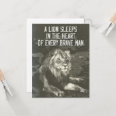 stijl LION inspirerend spreekwoord Kaart (Voorkant / Achterkant in situ)