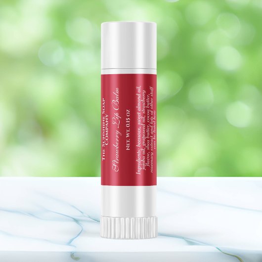 stijl lip balsem tube label - rood