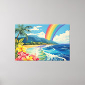  stijl lithografie Tropische XL kunst Canvas Afdruk (Voorkant)