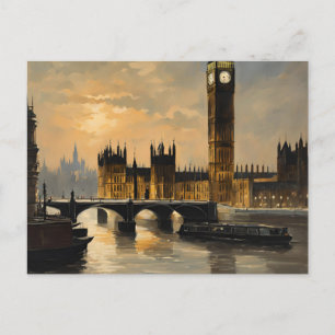 stijl Londen Reizen Big Ben Parlement Briefkaart