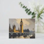  stijl Londen Reizen Big Ben Parlement Briefkaart (Staand voorkant)