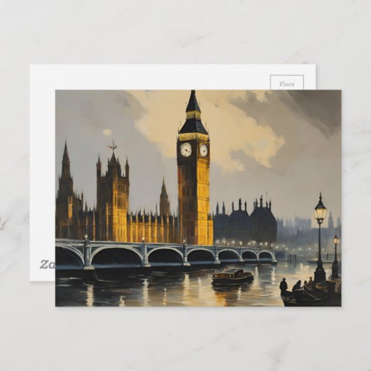  stijl Londen Reizen Big Ben Parlement Briefkaart (Voorkant / Achterkant)