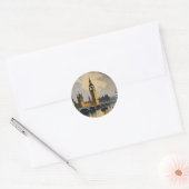  stijl Londen Reizen Big Ben Parlement Ronde Sticker (Envelop)
