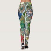  stijl Lotus Flowers Art Leggings (Achterkant)