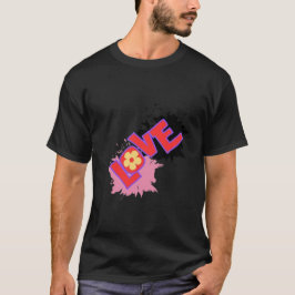 Stijl: Love and Flowers Mannen Basic T-shirt