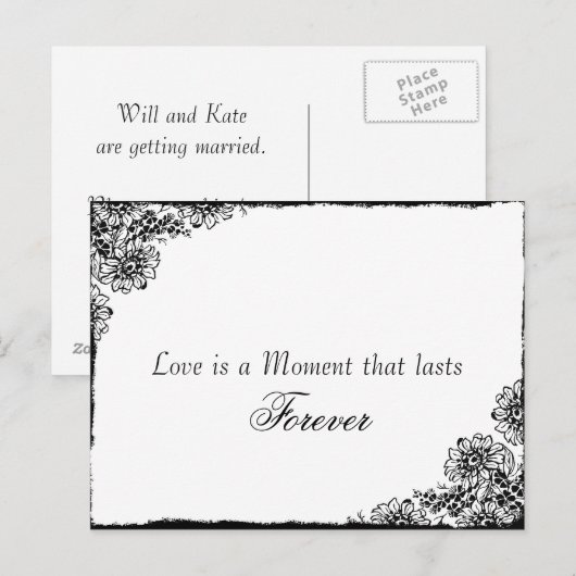 stijl Love Quote Save the Date Aankondigingskaart (Voorkant / Achterkant)