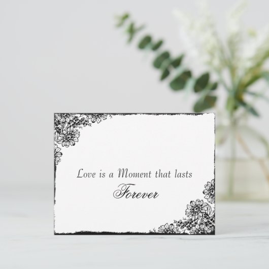  stijl Love Quote Save the Date Aankondigingskaart (Staand voorkant)