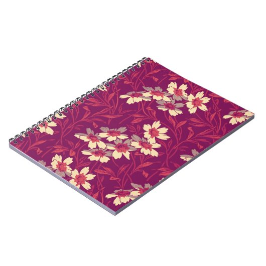  stijl magenta roze draal notitieboek (Linkerzijde)