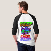 Stijl: Mannen Basic 3/4 Sleeve Raglan T-Shirt Hit (Achterkant volledig)