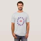 Stijl: Mannen Basic T-Shirt —Patriottic USA (Voorkant volledig)
