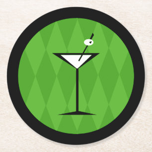 { stijl} { Martini } Ronde Kartonnen Onderzetter