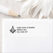  stijl Masonic Lodge-adreslabel Etiket (Insitu)