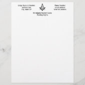  stijl Masonic Lodge Letterhead Persoonlijk Briefhoofd (Voorkant)