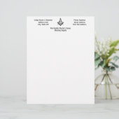  stijl Masonic Lodge Letterhead Persoonlijk Briefhoofd (Staand voorkant)
