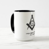  stijl Masonic Lodge Mok (Voorkant links)