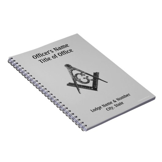 stijl Masonic Lodge Officer-laptop Notitieboek (Rechterzijde)