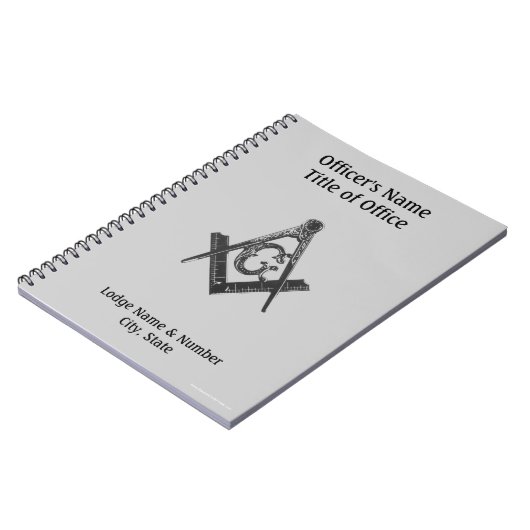  stijl Masonic Lodge Officer-laptop Notitieboek (Linkerzijde)
