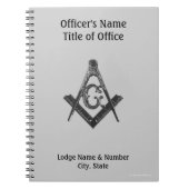  stijl Masonic Lodge Officer-laptop Notitieboek (Voorkant)