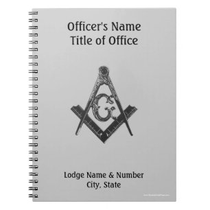  stijl Masonic Lodge Officer-laptop Notitieboek