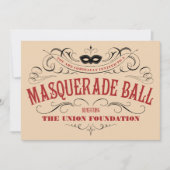 stijl Masquerade Ball-uitnodigingen Kaart (Voorkant)