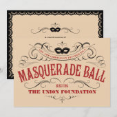  stijl Masquerade Ball-uitnodigingen Kaart (Voorkant / Achterkant)