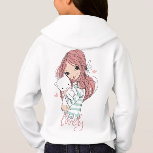 Stijl: Meisje Pullover Hoodie Wanneer het weatT-Sh (Achterkant)