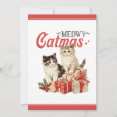 Stijl Meowy Catmas Kat Kerst Feestdagenkaart (Voorkant)