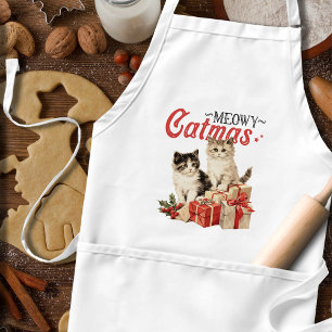 Stijl Meowy Catmas Kat Kerst Standaard Schort