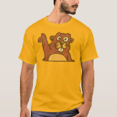 stijl met bewegende golvende gopher t-shirt (Voorkant)