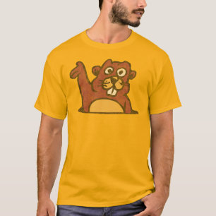 stijl met bewegende golvende gopher t-shirt
