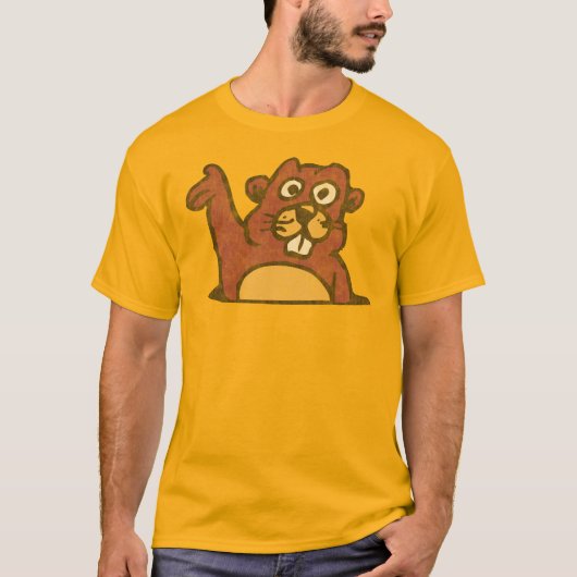 stijl met bewegende golvende gopher t-shirt (Voorkant)