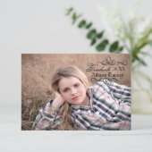 stijl met foto - 3x5 Afstudeerder aankondiging (Staand voorkant)