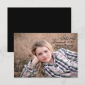  stijl met foto - 3x5 Afstudeerder aankondiging (Voorkant / Achterkant)