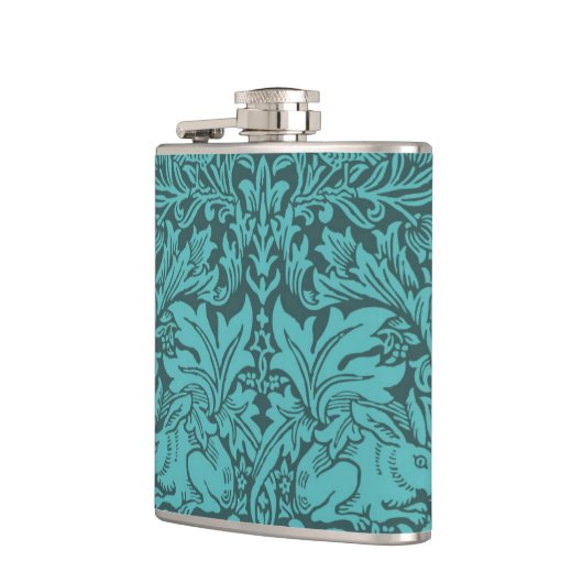  stijl met vogels, borstkonijn heupfles (Links)