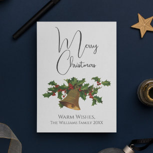  stijl Mistletoe Bell Merry Kerstmis Feestdagenkaart