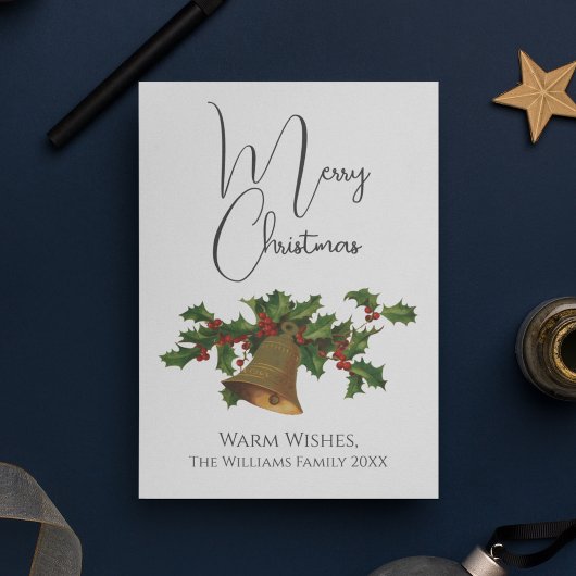  stijl Mistletoe Bell Merry Kerstmis Feestdagenkaart